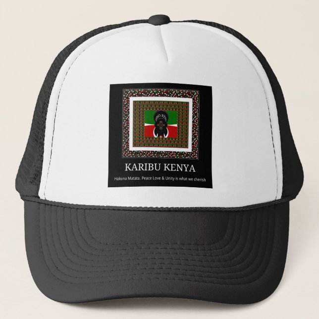 Casquette Karibu Kenya : Les couleurs vives du drapeau natio (Devant)