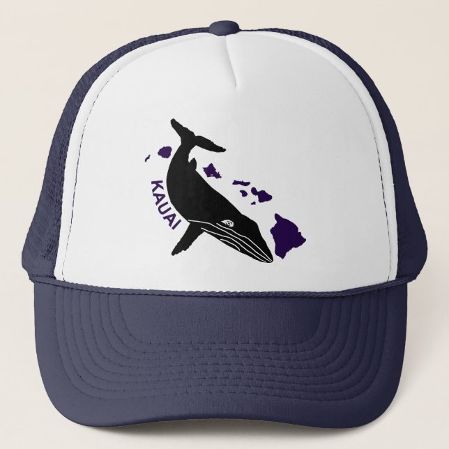 Casquette Kauai - Hawaii Purple Islands Humpback Trucker Cha (Devant)