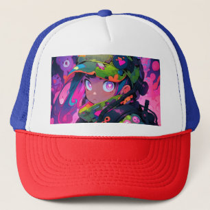 Casquette Kawaii Chasseur militaire Camouflage Coeur yeux An