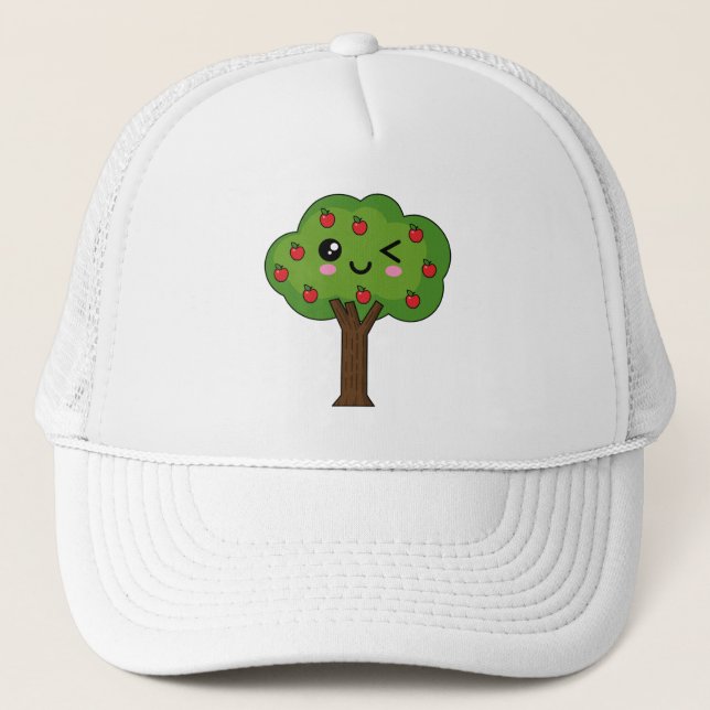 Casquette Kawaii Joyeux Pommier À Voie (Devant)