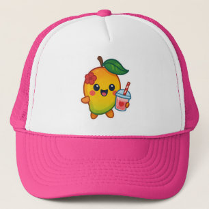 Casquette Kawaii Mango - Fruit d'amour avec Smoothi de coeur