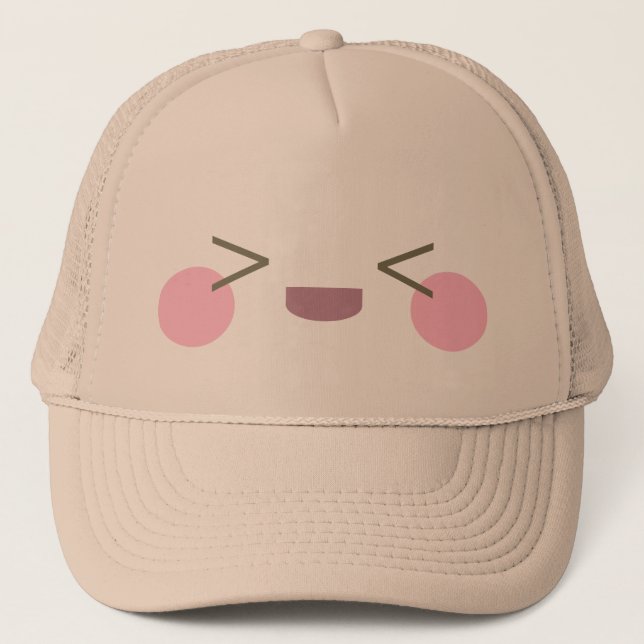 Casquette Kawaii Super Happy Face Joyeux plaisir (Devant)