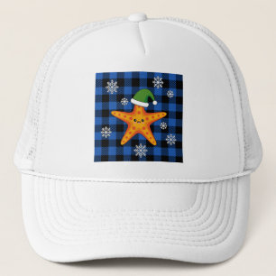 Casquette Kawaii Xmas Starfish sur Blue Buffalo Motif