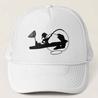 Casquette Kayak Fishing Black Silhouette Baseball Camion Cas