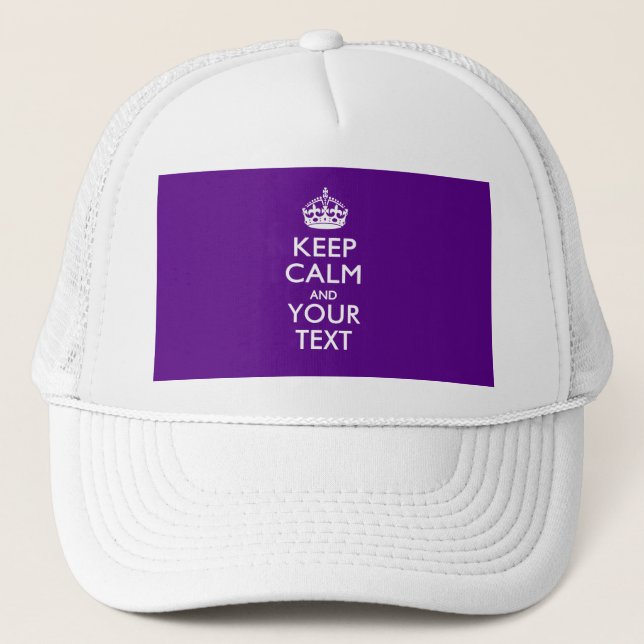 Casquette KEEP CALM personnalisé et votre texte (Devant)