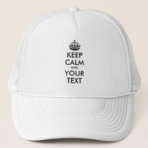 Casquette KEEP CALM personnalisé et votre texte - noir