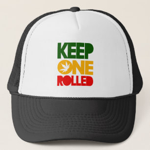 Casquette Keep one rolled - Herb Rasta Reggae - Trucker Cap