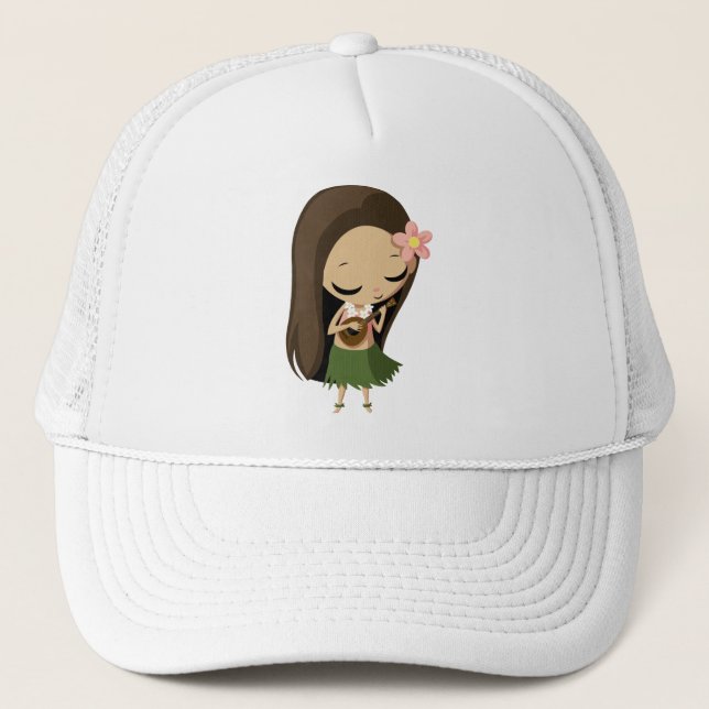 Casquette Keilana la fille de danse polynésienne (Devant)