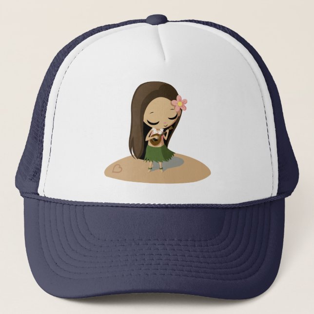 Casquette Keilana la fille de danse polynésienne (Devant)