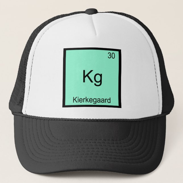 Casquette Kg - Kierkegaard Élément Drôle Symbole Chimie T (Devant)