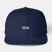 KING Text Snapback-Hat Navy Color-Cap Trucker Men