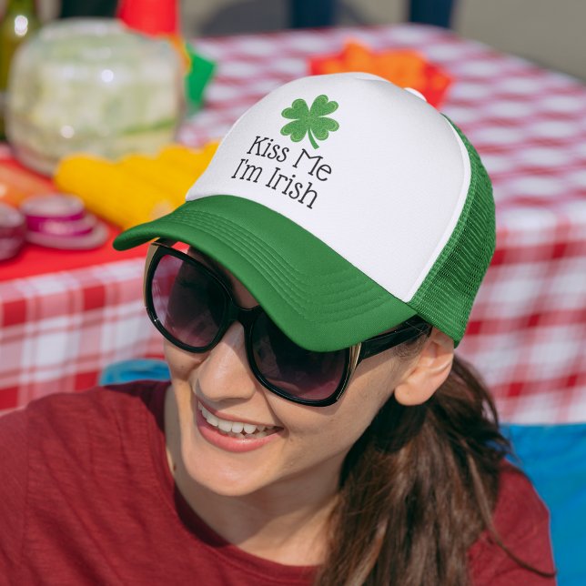 Casquette Kiss Me I'm Irish Clover Saint Patrick's Day (Créateur téléchargé)