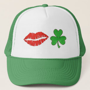 Casquette Kiss Me Je suis Irlandais Lips Shamrock St. Patric