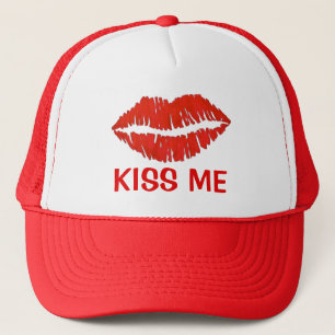 Casquette Kiss Me Red Lipstick Lips Love Valentine's Day