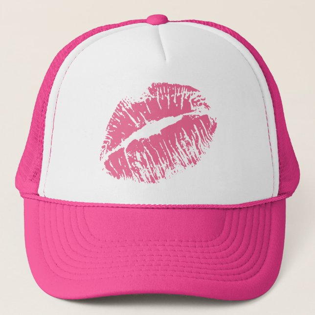 Casquette Kiss rose (Devant)