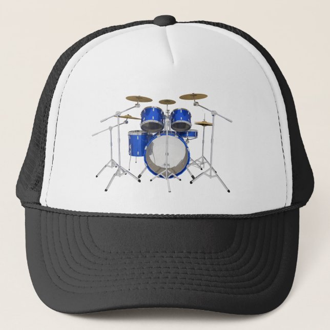 Casquette Kit de tambour bleu : (Devant)