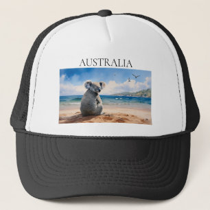 Casquette Koala regardant l'océan