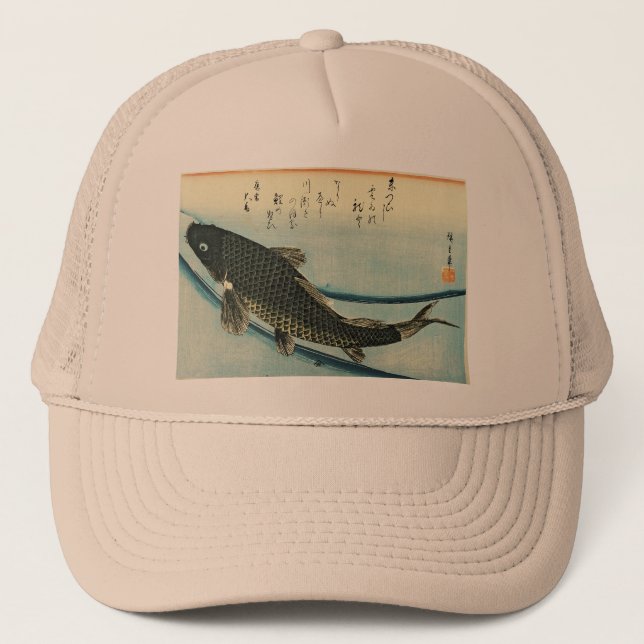 Casquette Koi (Carp) - Impression de poisson japonais de Hir (Devant)