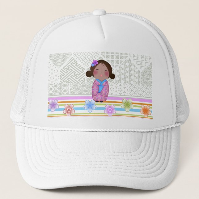 Casquette kokeshi sakura (Devant)
