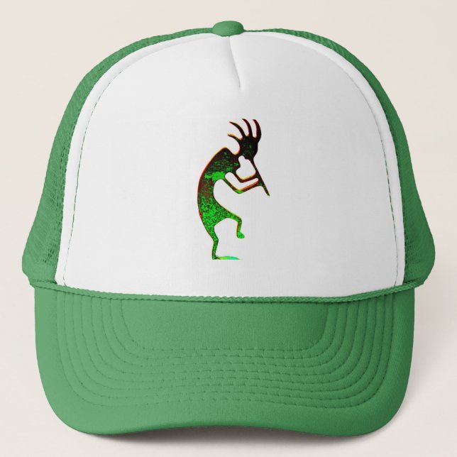 casquette kokopelli vert (Devant)