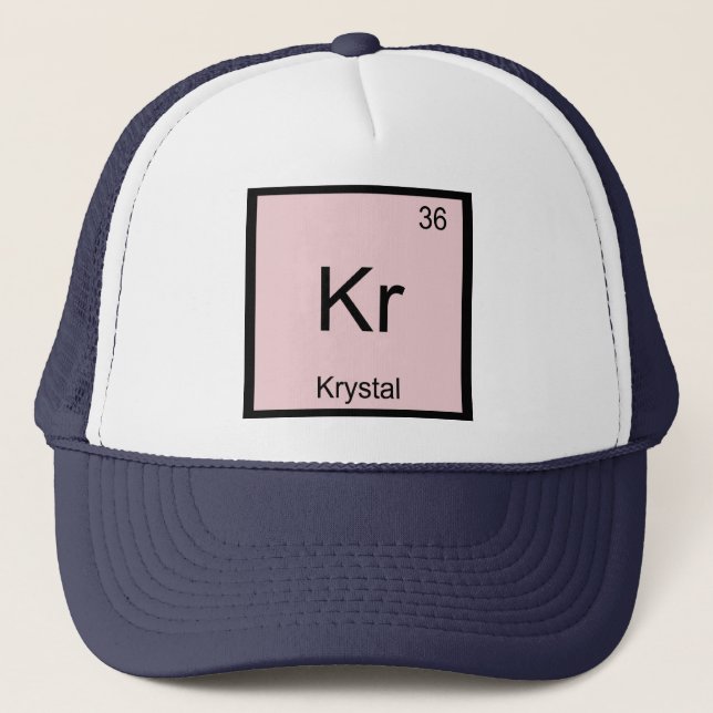 Casquette Krystal Nom Chimie Élément Tableau périodique (Devant)