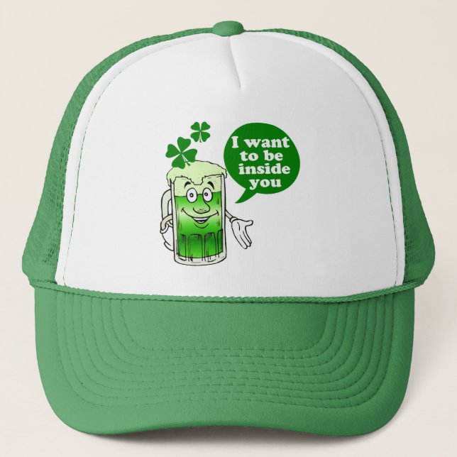 Casquette La bière verte veut être à l'intérieur de vous (Devant)