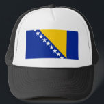 Casquette La Bosnie-Herzégovine marquent le BA<br><div class="desc">Drapeau de BA de la Bosnie-Herzégovine,  Bosna i Hercegovina,  manteau des bras,  incidences armoriales,  Drapeau-carte</div>