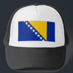 Casquette La Bosnie-Herzégovine marquent le BA<br><div class="desc">Drapeau de BA de la Bosnie-Herzégovine,  Bosna i Hercegovina,  manteau des bras,  incidences armoriales,  Drapeau-carte</div>