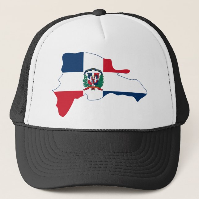 Casquette La carte de drapeau de la République Dominicaine (Devant)