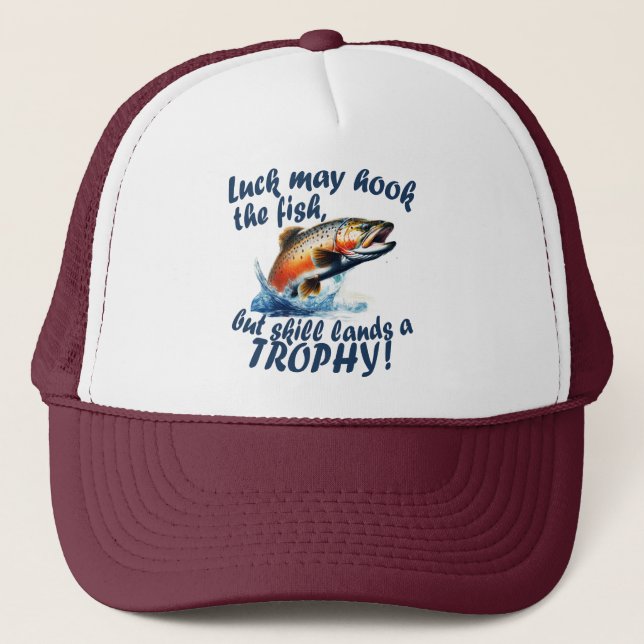 Casquette « La chance peut ferrer le poisson, mais la compét (Devant)