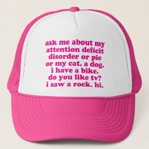 Casquette La citation de manque de concentration AJOUTENT