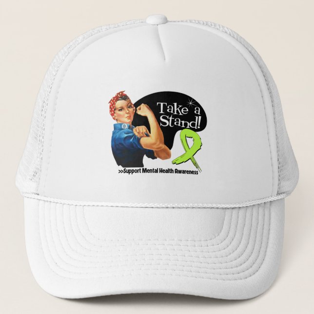 Casquette La conscience de santé mentale prennent un support (Devant)
