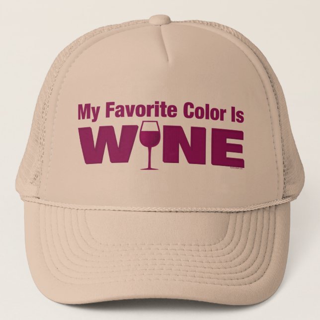 Casquette La couleur préférée est vin (Devant)