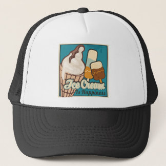 Casquette La crème glacée est le bonheur Rétro Culpabilité P