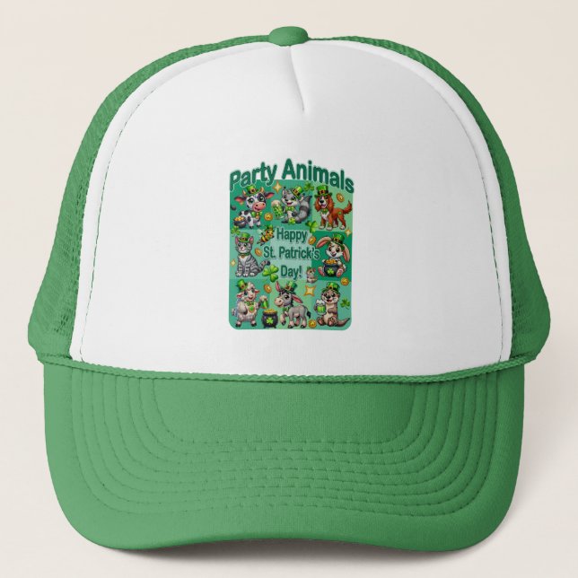 Casquette La fête de la Saint-Patrick et les "animaux de fêt (Devant)