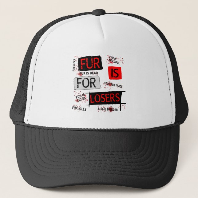 Casquette La fourrure est pour les perdants (Devant)