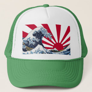 Casquette "La Grande Vague au large de Kanagawa"+"Le drapeau