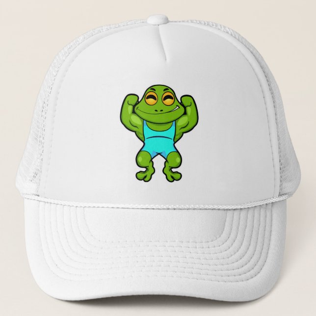Casquette La grenouille comme culturiste au Bodybuilding (Devant)