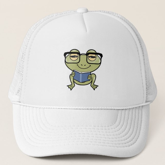 Casquette La grenouille comme Étudiante avec livre (Devant)