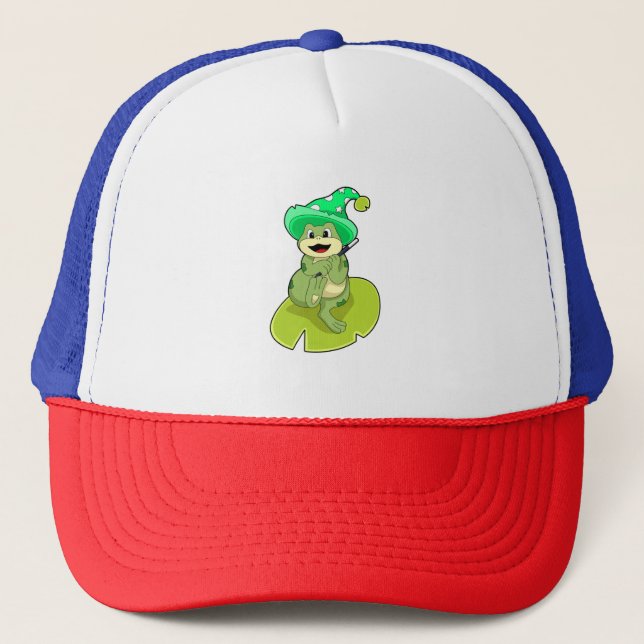 Casquette La grenouille en magie avec baguette magique (Devant)