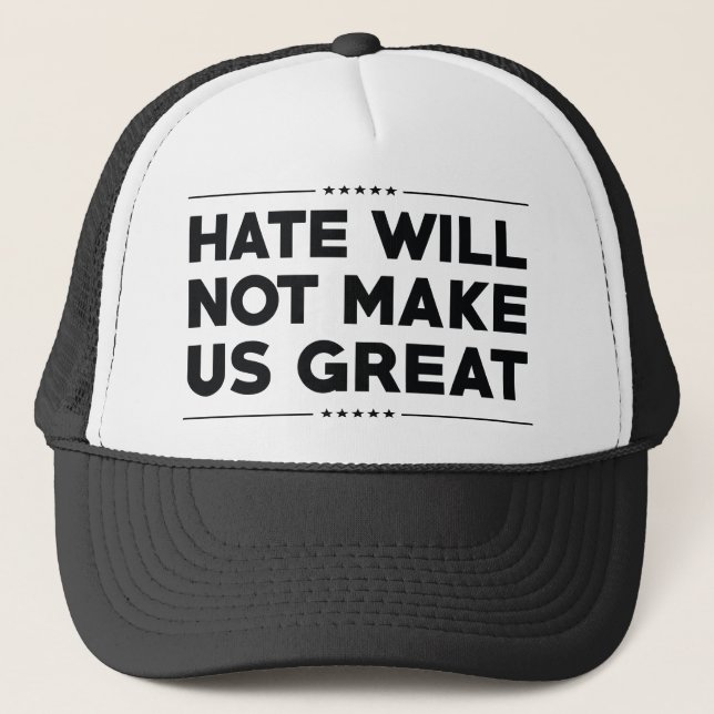 Casquette La haine ne va pas nous rendre grand (Devant)