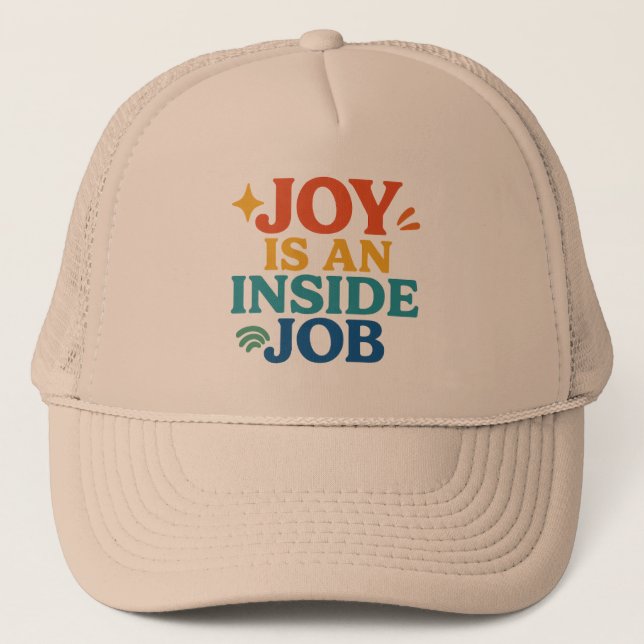 Casquette La joie est un travail intérieur (Devant)