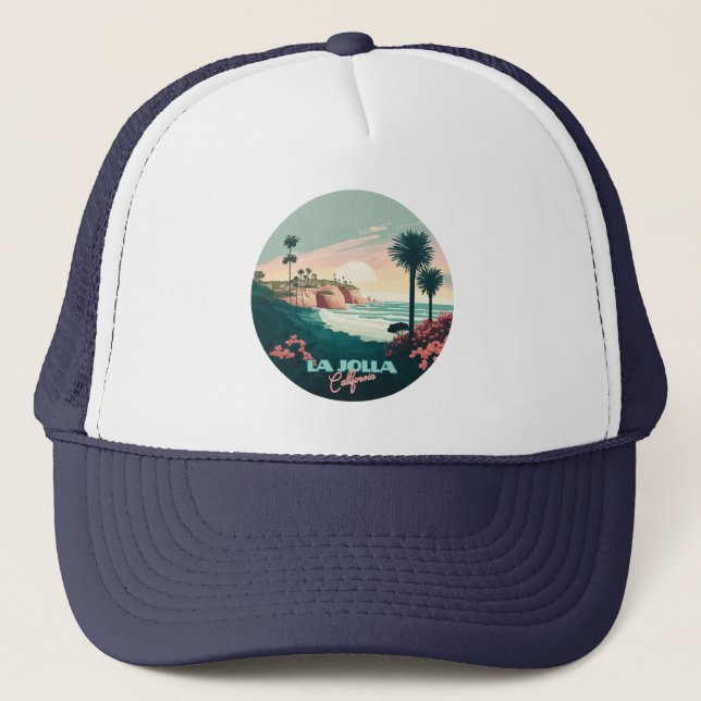 Casquette La Jolla Cove San Diego California Retro (Devant)