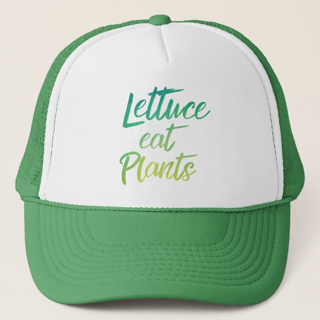 Casquette La laitue mangent le végétarien de plante et (Devant)