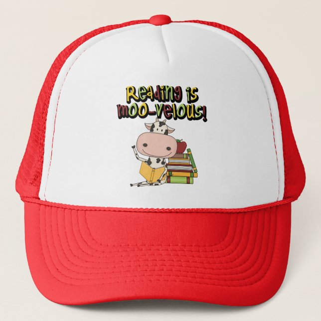Casquette La lecture est MOO-velous (Devant)