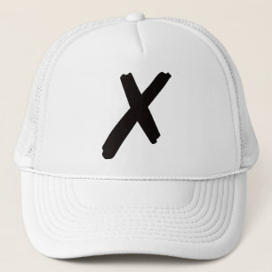 Casquette La lettre américaine anglaise "X "