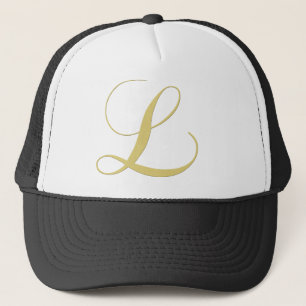 Casquette La lettre L de monogramme d'or choisissent