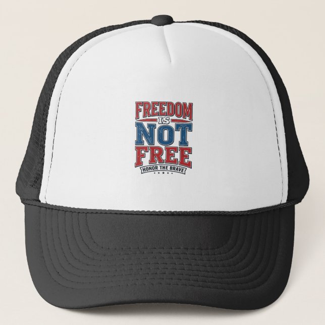 Casquette La liberté n'est pas gratuite conception de chemis (Devant)