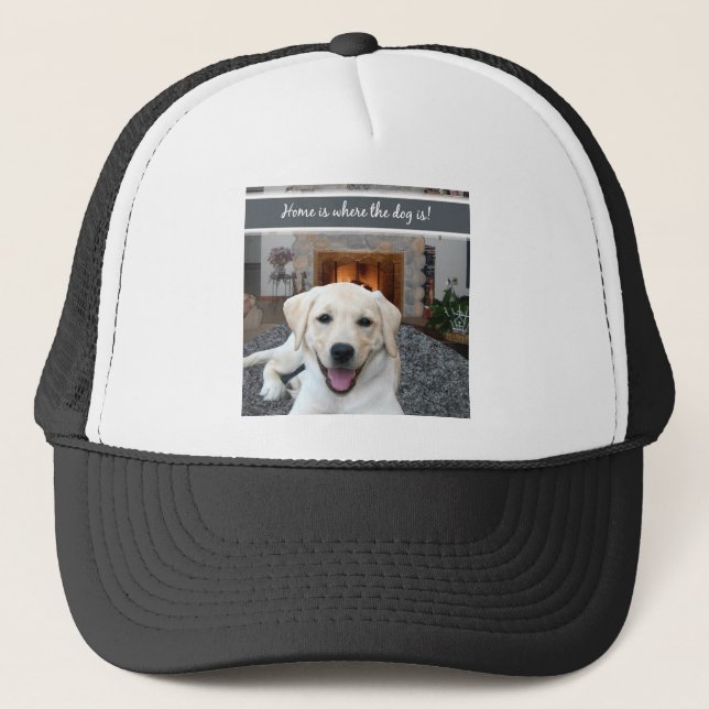 Casquette La maison est où le chien est (Devant)