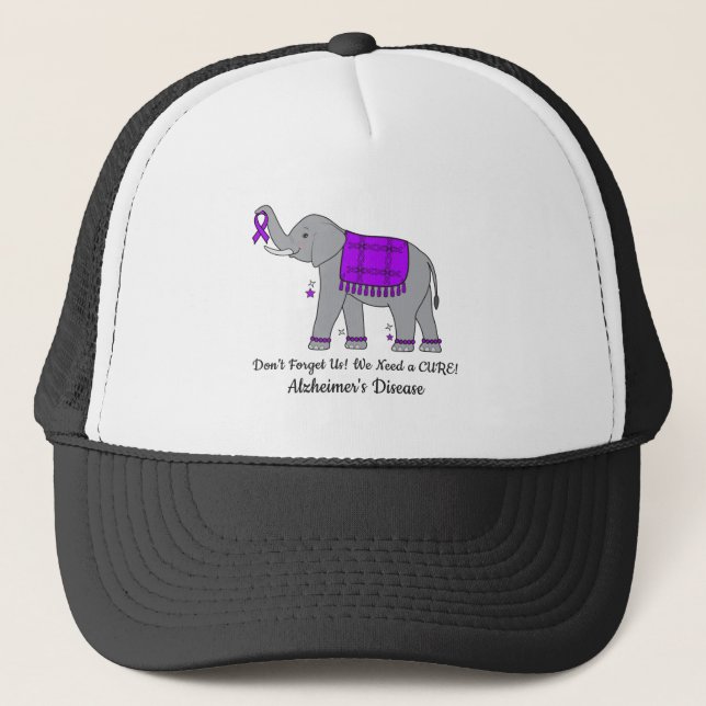 Casquette La maladie d'Alzheimer Eléphant de la sensibilisat (Devant)
